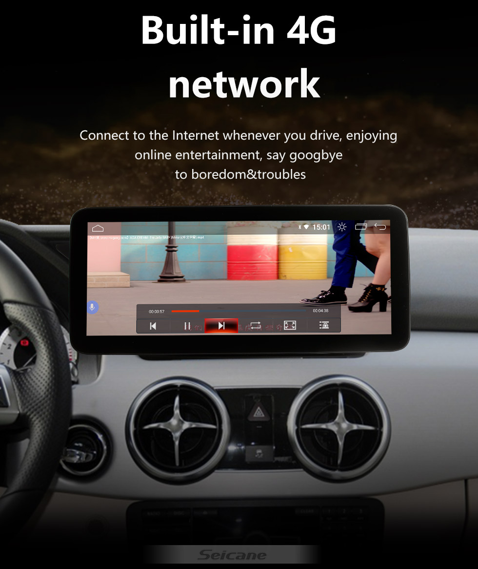 Seicane Carplay Android 11.0 HD Écran tactile 12,3 pouces pour 2008-2013 2014 2015 Mercedes GLK X204 GLK300 GLK200 GLK260 GLK250 Système de navigation GPS avec Bluetooth