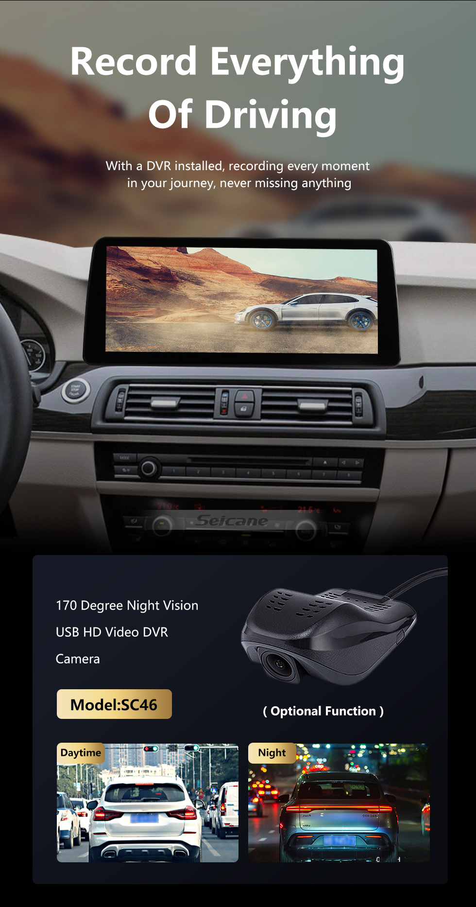 Seicane Android 11.0 12,3 дюйма для 2010-2013 2014 2015 2016 BMW 5 серии F10 F11 Radio HD с сенсорным экраном GPS-навигация с поддержкой Bluetooth DVR