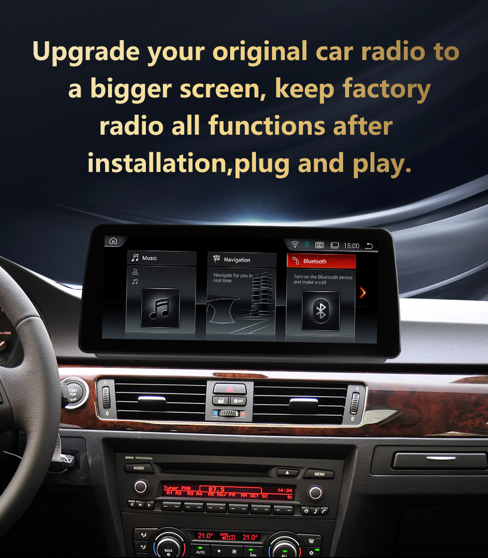 Seicane Pantalla táctil Android 11.0 HD de 12.3 pulgadas para 2005-2009 2010 2011 2012 BMW Serie 3 E90 LHD Aftermarket Radio Estéreo para automóvil Sistema de navegación GPS Soporte para teléfono Bluetooth WIFI Control del volante