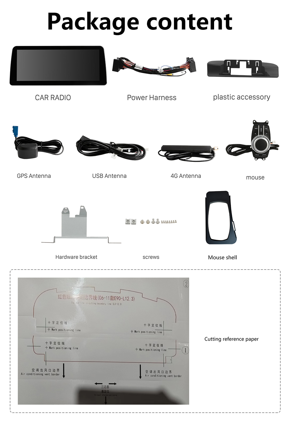 Seicane 12,3-дюймовый сенсорный экран Android 11.0 HD для 2005-2009 2010 2011 2012 BMW 3 серии E90 LHD Aftermarket Radio Автомобильная стереосистема GPS-навигация Поддержка телефона Bluetooth WIFI Управление рулевым колесом