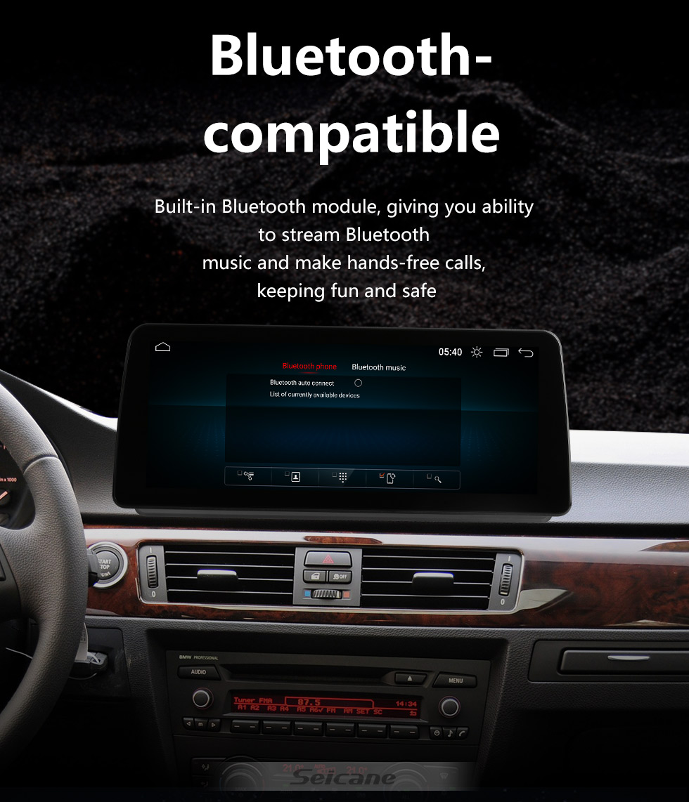 Seicane 12,3-Zoll-Android 11.0 HD-Touchscreen für 2005-2009 2010 2011 2012 BMW 3er E90 LHD Aftermarket-Radio Autoradio GPS-Navigationssystem Bluetooth-Telefonunterstützung WIFI-Lenkradsteuerung