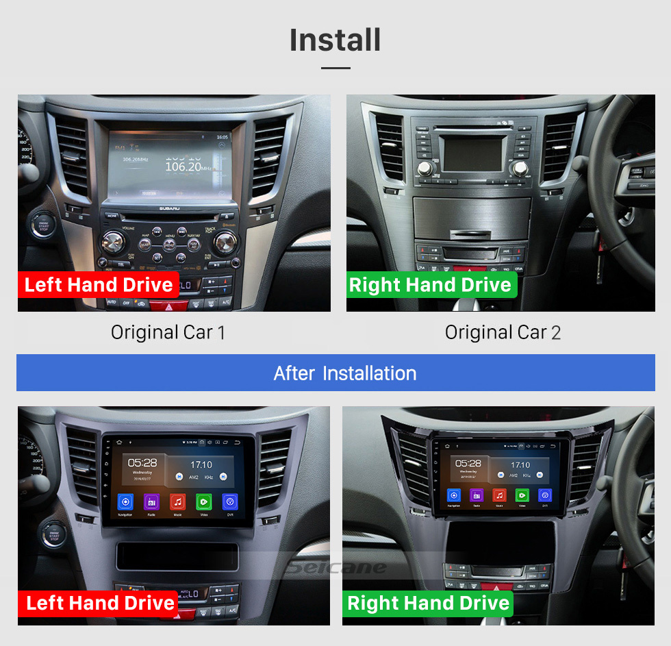 Seicane HD Touchscreen 9 Zoll Android 12.0 Für Subaru Outback Radio GPS Navigationssystem Bluetooth Carplay Unterstützung Rückfahrkamera