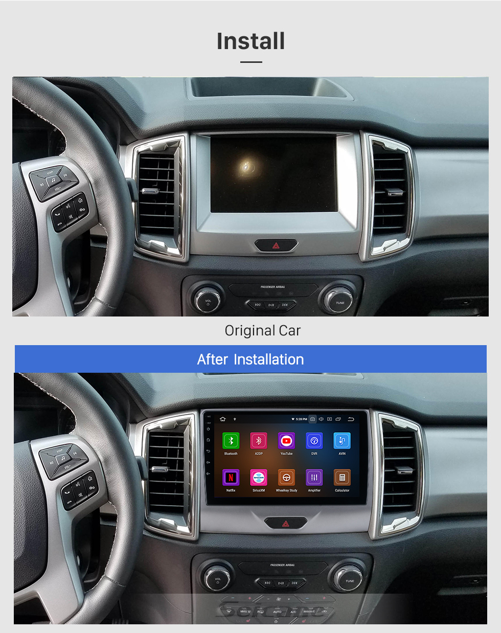 9 inch Android 10.0 For 2015 Ford RANGER Radio GPS Navigation System