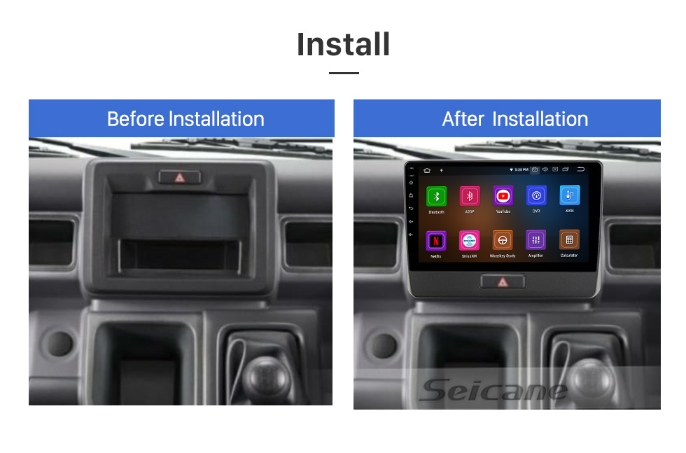 Seicane 9 pulgadas Android 11.0 para 2015 Ford RANGER Radio Sistema de navegación GPS con pantalla táctil HD Bluetooth Carplay compatible con OBD2