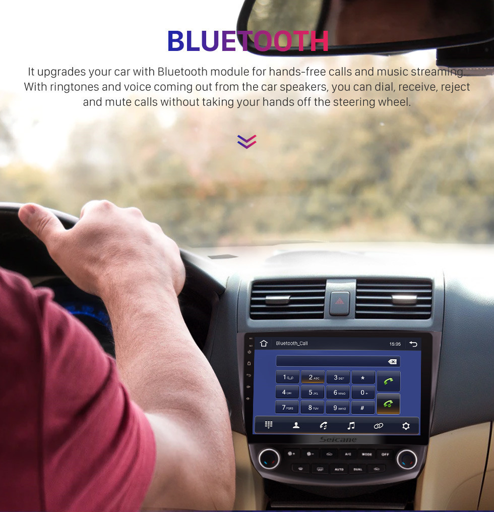 Seicane 10.1 pulgadas Android 9.0 HD 1024 * 600 Pantalla táctil Radio de coche para 2003 2004 2005 2006 2007 Honda Accord 7 Navegación GPS Bluetooth Música WIFI USB Mirror Link Unidad principal Soporte DVR OBD2 Control del volante Cámara de respaldo Seicane 10.1 pulgadas Android 9.0 HD 1024 * 600 Pantalla táctil Radio de coche para 2003 2004 2005 2006 2007 Honda Accord 7 Navegación GPS Bluetooth Música WIFI USB Mirror Link Unidad principal Soporte DVR OBD2 Control del volante Cámara de respaldo