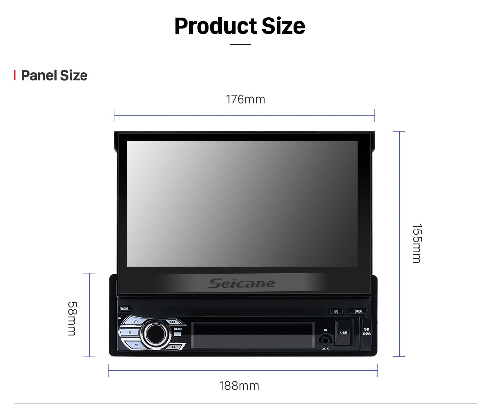 Seicane Android 6.0 Universal One DIN Car Radio Navegação GPS Player Multimídia com Bluetooth WI-FI Suporte de Música Espelho Link SWC DVR 1080P Vídeo Seicane Android 6.0 Universal One DIN Car Radio Navegação GPS Player Multimídia com Bluetooth WI-FI Suporte de Música Espelho Link SWC DVR 1080P Vídeo