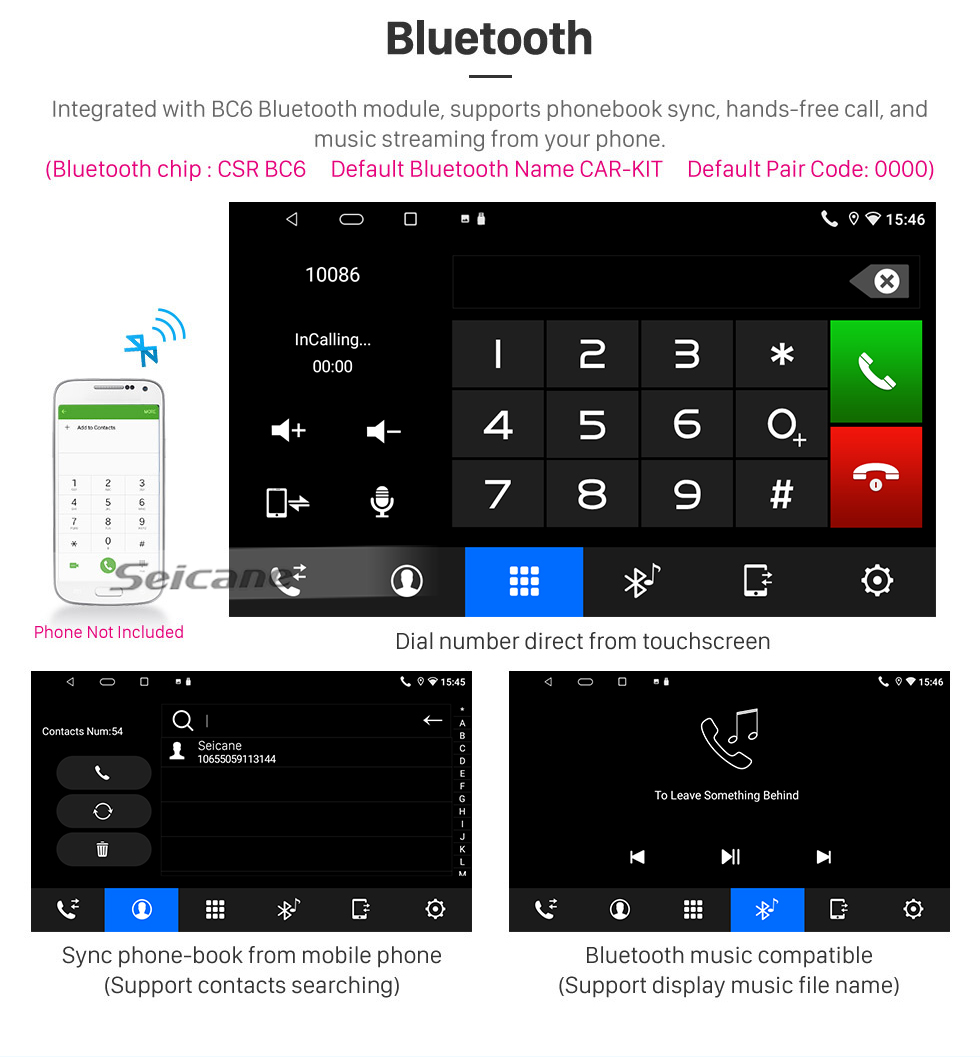 Seicane Écran tactile HD 9 pouces Android 10.0 Radio de navigation GPS pour 2011-2016 MG3 avec prise en charge de Bluetooth AUX WIFI Carplay TPMS DAB + OBD