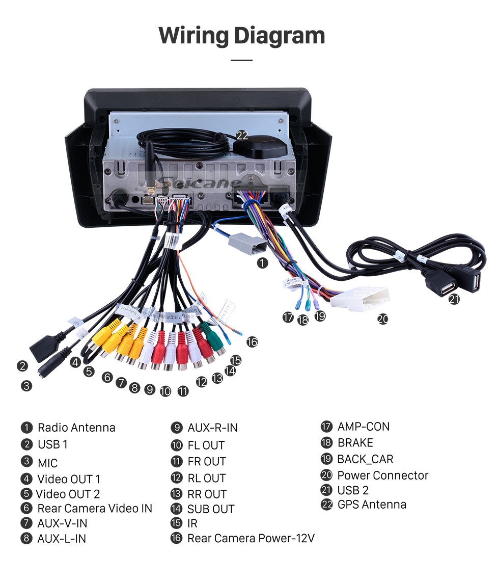 Seicane Pantalla táctil HD para 2004 2005 2006 2007 Nissan Teana Radio Android 11.0 Navegación GPS de 9 pulgadas Soporte Bluetooth Carplay Cámara de respaldo TPMS