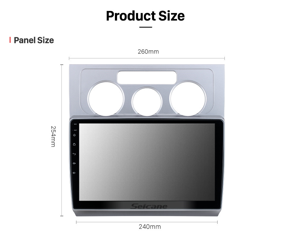 Seicane Android 11.0 pour 2004-2008 Volkswagen Touran Radio Système de navigation GPS 10,1 pouces avec écran tactile Bluetooth HD Prise en charge de Carplay DSP