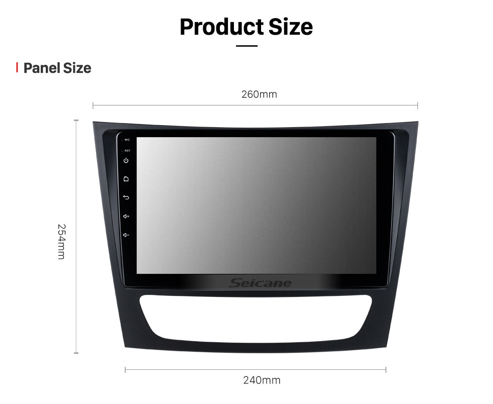 Seicane Para 2001-2009 Mercedes Benz E-Class (W211) / CLS CLASS (C219) Rádio Android 11.0 HD Touchscreen de 9 polegadas com AUX Bluetooth GPS Navigation System Suporte para vídeo 1080P