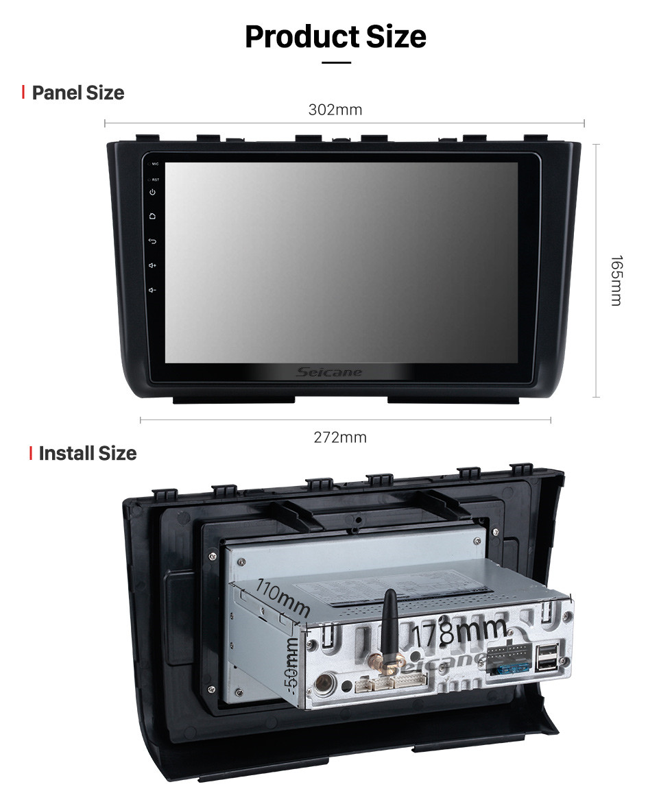 Seicane 10,1 pouces Android 11.0 pour 2020 Hyundai IX25 / CRETA Radio système de navigation GPS avec écran tactile HD Bluetooth Carplay support OBD2