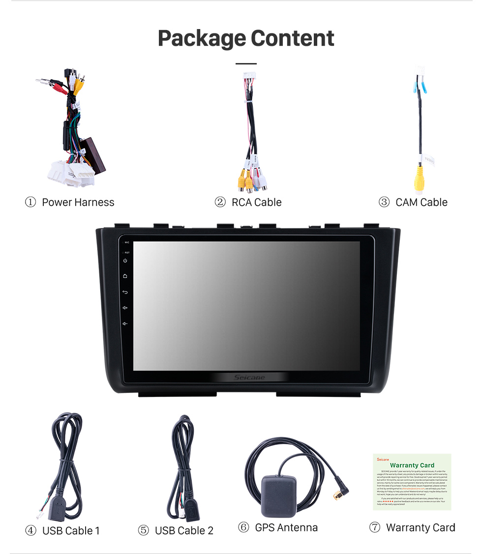 Seicane Pour 2008-2012 Hyundai i20 Radio Android 10.0 HD Écran tactile Système de navigation GPS 9 pouces avec prise en charge WIFI Bluetooth Carplay DVR