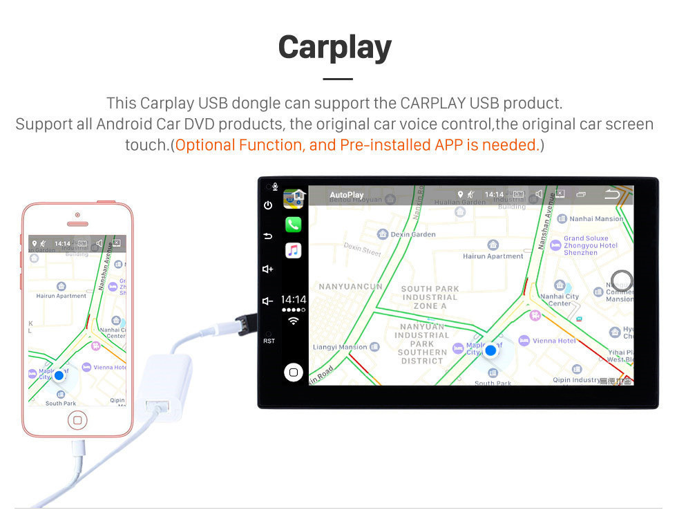 Seicane 8 Zoll Android 12.0 Universal Radio GPS Navigationssystem mit HD Touchscreen Bluetooth Unterstützung Carplay OBD2