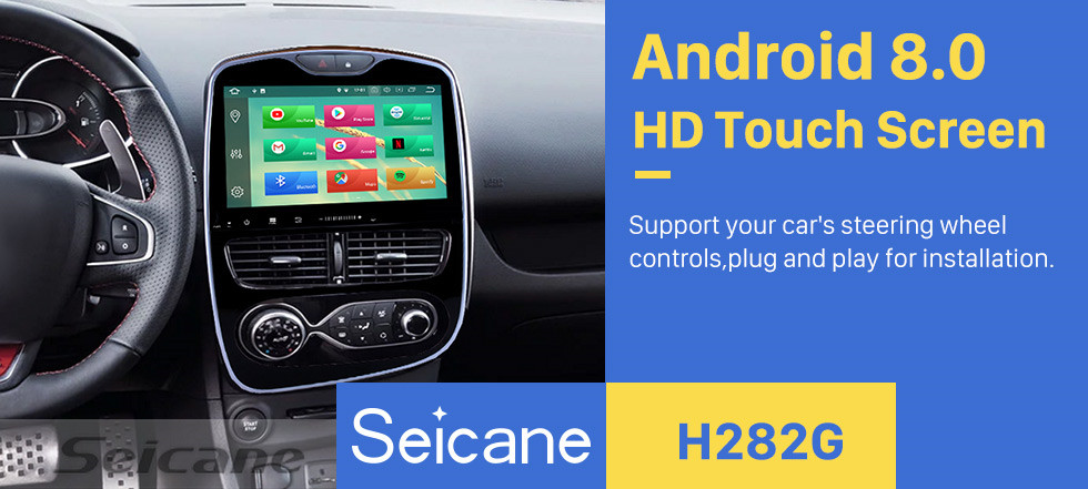 Seicane 10.1 Inch 2012-2018 Renault Clio Digital/Analog Auto air condition Android 8.0 HD Touchscreen Radio GPS Navigation System Support Car Stereo Bluetooth 3G/4G WIFI OBDII Video Steering Wheel Control Rearview Camera Seicane 10.1 Inch 2012-2018 Renault Clio Digital/Analog Auto air condition Android 8.0 HD Touchscreen Radio GPS Navigation System Support Car Stereo Bluetooth 3G/4G WIFI OBDII Video Steering Wheel Control Rearview Camera