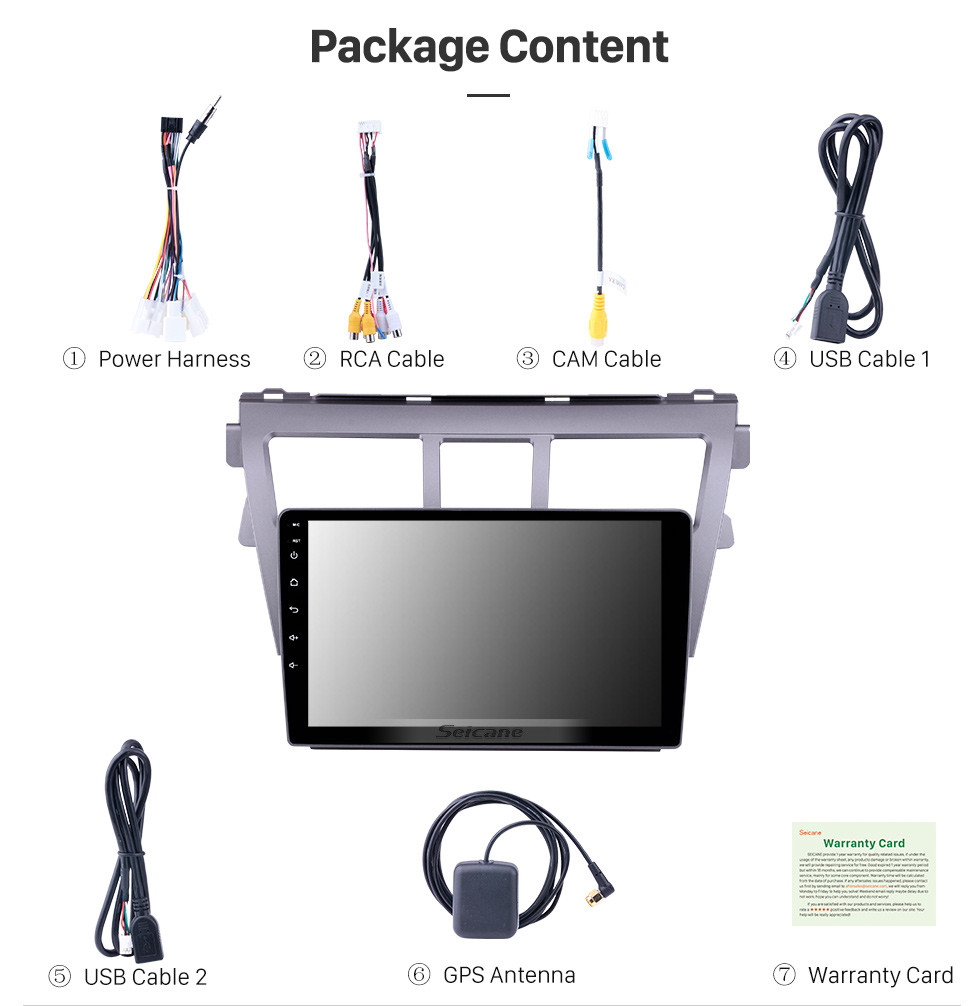 Seicane OEM 9 inch HD Touch Screen GPS Navigation System Radio For 2007-2012 Toyota VIOS Support TPM DVR 3G WiFi Remote Control Bluetooth Seicane OEM 9 inch HD Touch Screen GPS Navigation System Radio For 2007-2012 Toyota VIOS Support TPM DVR 3G WiFi Remote Control Bluetooth