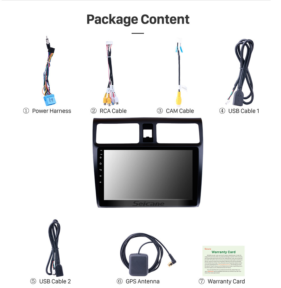 Seicane 10.1 polegada 2005-2010 Suzuki Swift Android 8.1 Tela de Toque HD Navegação GPS Rádio Digital TV Link Espelho 3G / 4G Wifi Bluetooth Música Controle de Volante Seicane 10.1 polegada 2005-2010 Suzuki Swift Android 8.1 Tela de Toque HD Navegação GPS Rádio Digital TV Link Espelho 3G / 4G Wifi Bluetooth Música Controle de Volante