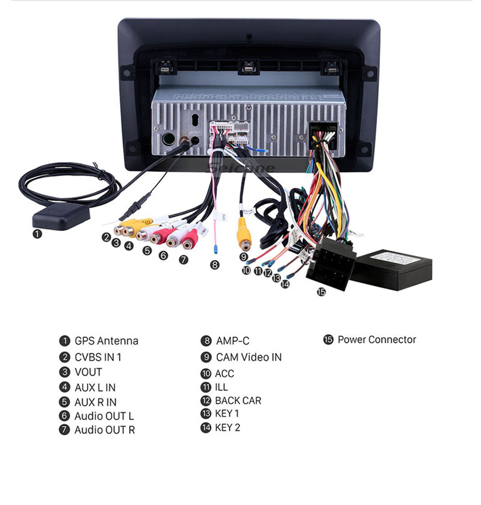 Seicane 10,1 polegadas Android 10.0 para Mercedes Benz Series W203 2002-2004 Sistema de navegação GPS por rádio com tela sensível ao toque HD com suporte para Bluetooth Carplay OBD2