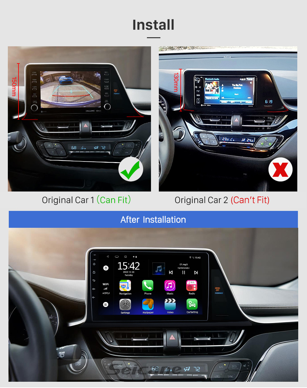 Seicane 9 inch Android 8.1 HD Touch Screen GPS Navigation Radio For 2016-2018 Toyota C-HR LHD Bluetooth 3G Wifi Digital TV Rearview Camera DVR OBD II Seicane 9 inch Android 8.1 HD Touch Screen GPS Navigation Radio For 2016-2018 Toyota C-HR LHD Bluetooth 3G Wifi Digital TV Rearview Camera DVR OBD II