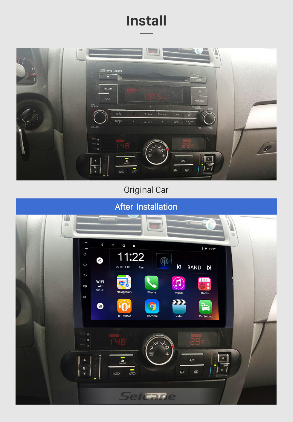 Seicane 9 Inch Android 8.1 Touch Screen radio Bluetooth GPS Navigation system For 2008-2016 KIA Borrego with TPMS DVR OBD II USB 3G WiFi Rear camera Steering Wheel Control HD 1080P Video AUX Seicane 9 Inch Android 8.1 Touch Screen radio Bluetooth GPS Navigation system For 2008-2016 KIA Borrego with TPMS DVR OBD II USB 3G WiFi Rear camera Steering Wheel Control HD 1080P Video AUX