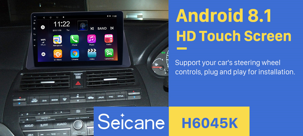 Seicane 10.1 inch 2008 2009 2010 2011 2012 Honda accord 8 Android 8.1 Radio GPS Navigation Bluetooth Music WIFI USB Mirror Link Car Stereo Support DVR OBD2 Steering Wheel Control Backup Camera Seicane 10.1 inch 2008 2009 2010 2011 2012 Honda accord 8 Android 8.1 Radio GPS Navigation Bluetooth Music WIFI USB Mirror Link Car Stereo Support DVR OBD2 Steering Wheel Control Backup Camera