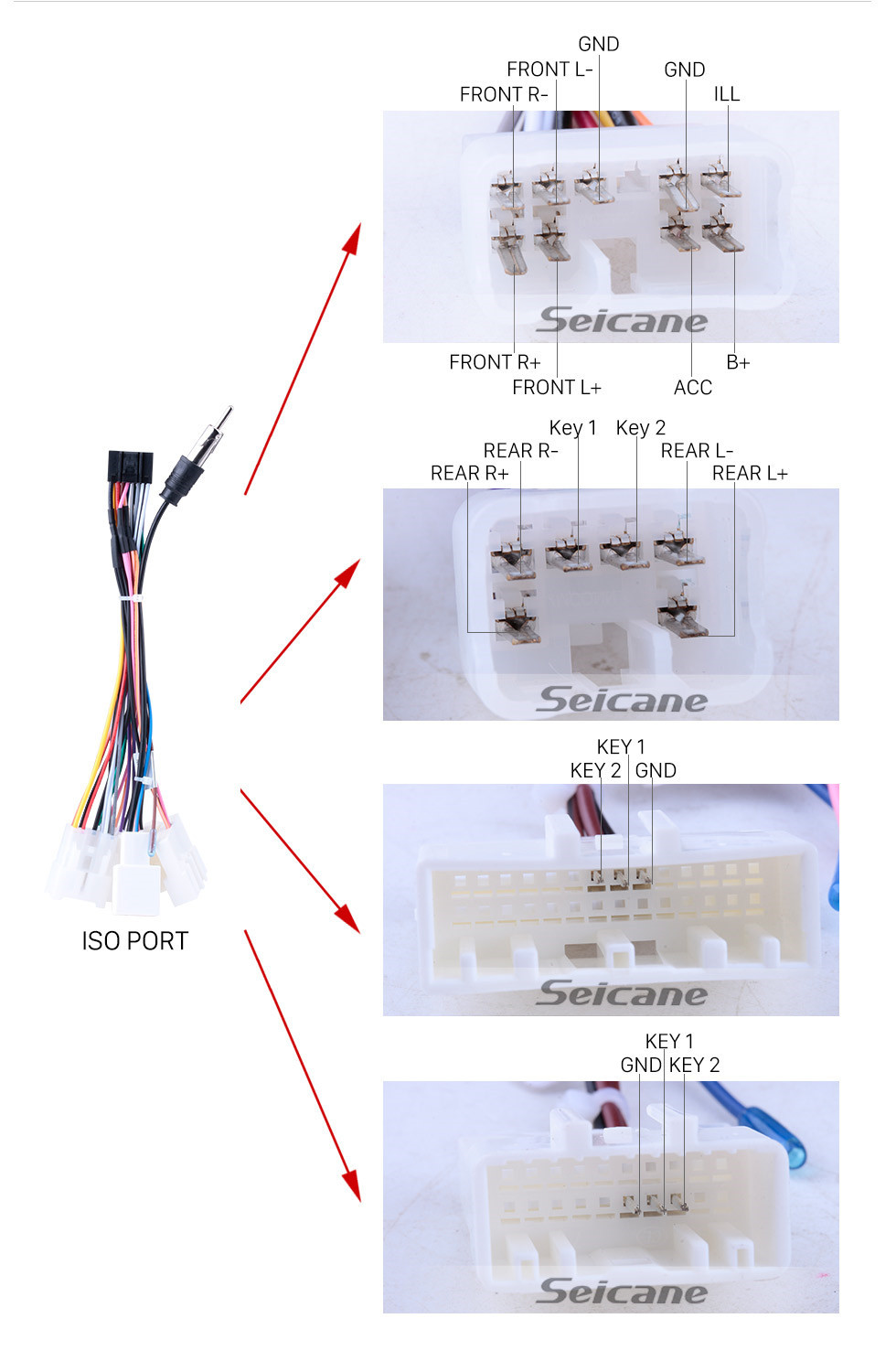 Seicane 10.1 Pulgadas HD con pantalla táctil Radio Sistema de navegación GPS para 2014 Toyota Corolla RHD Bluetooth Soporte Volante Control Pantalla táctil 3G WiFi Carplay