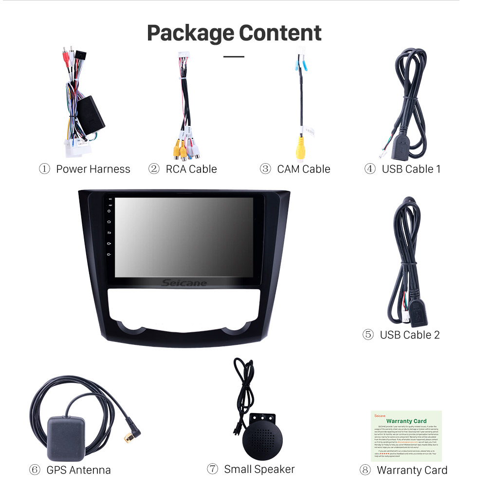 Seicane 9 pouces 2016 2017 Renault Kadjar Android 8.1 HD Écran Tactile Auto radio GPS Navigation Bluetooth Stéréo TV Tuner Caméra de recul AUX IPOD MP3 Seicane 9 pouces 2016 2017 Renault Kadjar Android 8.1 HD Écran Tactile Auto radio GPS Navigation Bluetooth Stéréo TV Tuner Caméra de recul AUX IPOD MP3