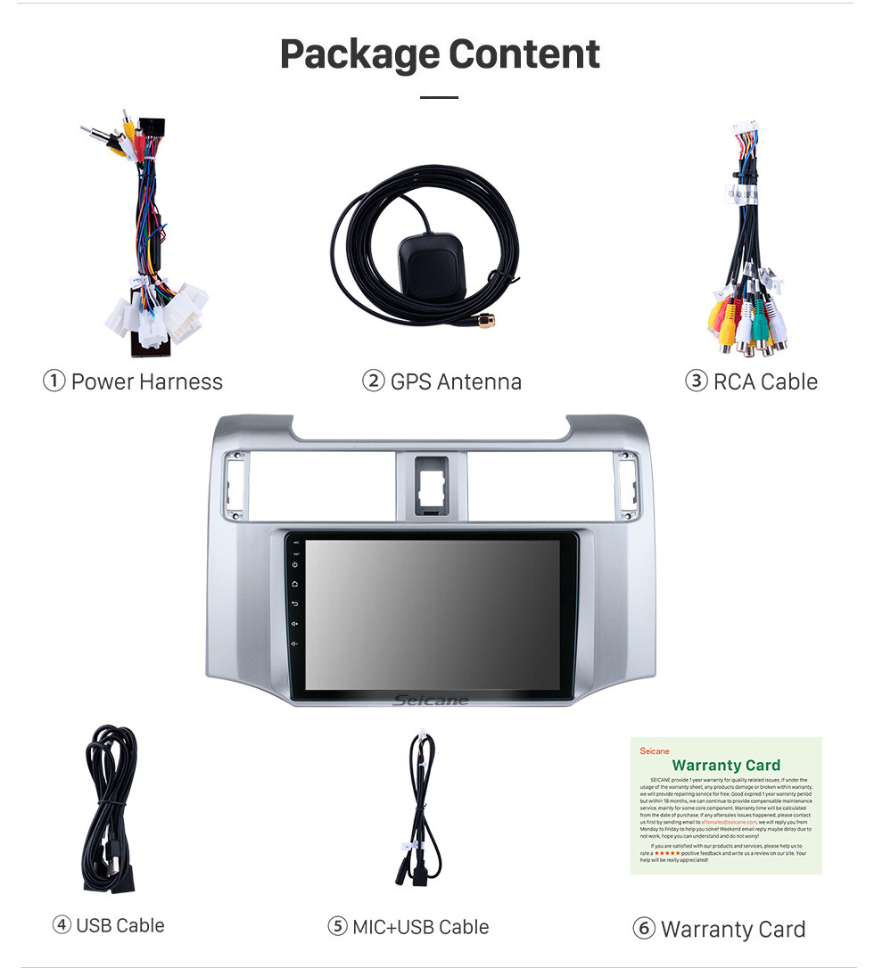Seicane Android 11.0 HD Touchscreen 9 Zoll 2009-2017 Toyota 4 Runner Radio GPS Navigationssystem mit Bluetooth-Unterstützung Carplay Seicane Android 11.0 HD Touchscreen 9 Zoll 2009-2017 Toyota 4 Runner Radio GPS Navigationssystem mit Bluetooth-Unterstützung Carplay