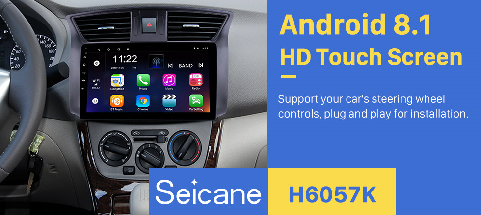 Seicane 10,1 Zoll 2012-2016 Nissan Sylphy Android 8.1 HD Touchscreen GPS Navi-Kopfeinheit Radio USB Bluetooth Unterstützung WIFI Mirror Link DVR OBD2 TPMS Aux Seicane 10,1 Zoll 2012-2016 Nissan Sylphy Android 8.1 HD Touchscreen GPS Navi-Kopfeinheit Radio USB Bluetooth Unterstützung WIFI Mirror Link DVR OBD2 TPMS Aux