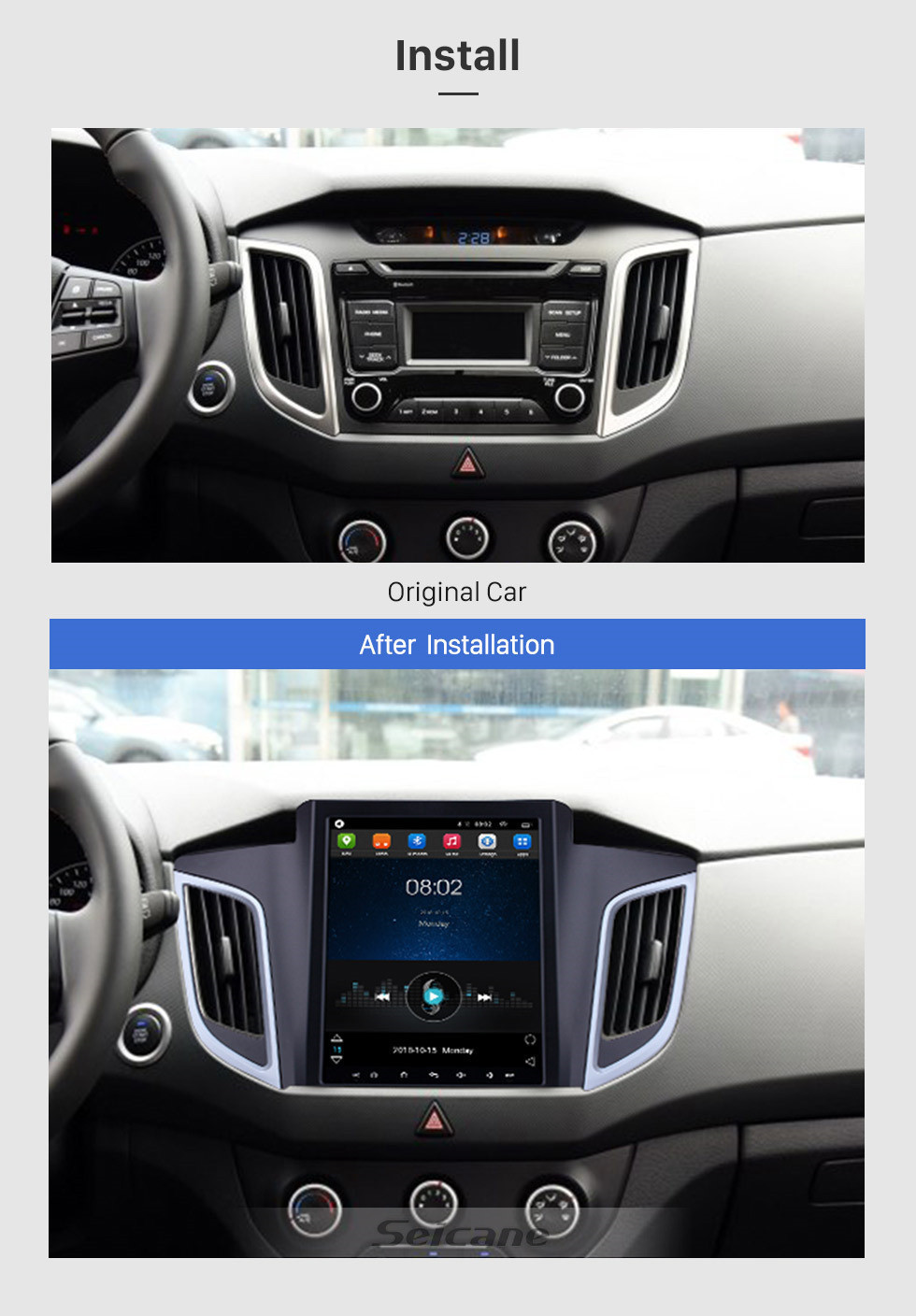 Seicane 9.7 inch Android 9.1 HD Touchscreen Radio for 2014 2015 Hyundai IX25 Bluetooth GPS Navigation System Wifi music USB AUX support DVR DVD Player OBD2 SWC Rearciew Camera Seicane 9.7 inch Android 9.1 HD Touchscreen Radio for 2014 2015 Hyundai IX25 Bluetooth GPS Navigation System Wifi music USB AUX support DVR DVD Player OBD2 SWC Rearciew Camera