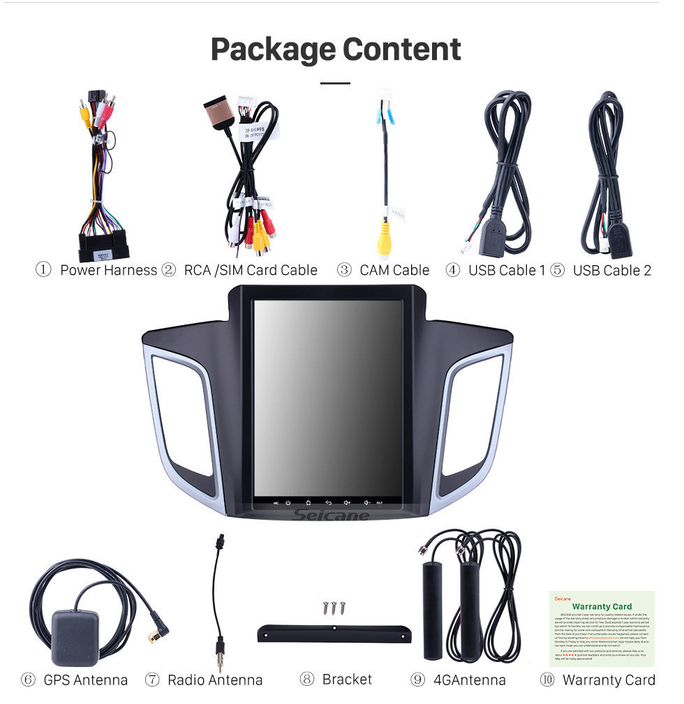 Seicane 9.7 inch Android 9.1 HD Touchscreen Radio for 2014 2015 Hyundai IX25 Bluetooth GPS Navigation System Wifi music USB AUX support DVR DVD Player OBD2 SWC Rearciew Camera Seicane 9.7 inch Android 9.1 HD Touchscreen Radio for 2014 2015 Hyundai IX25 Bluetooth GPS Navigation System Wifi music USB AUX support DVR DVD Player OBD2 SWC Rearciew Camera