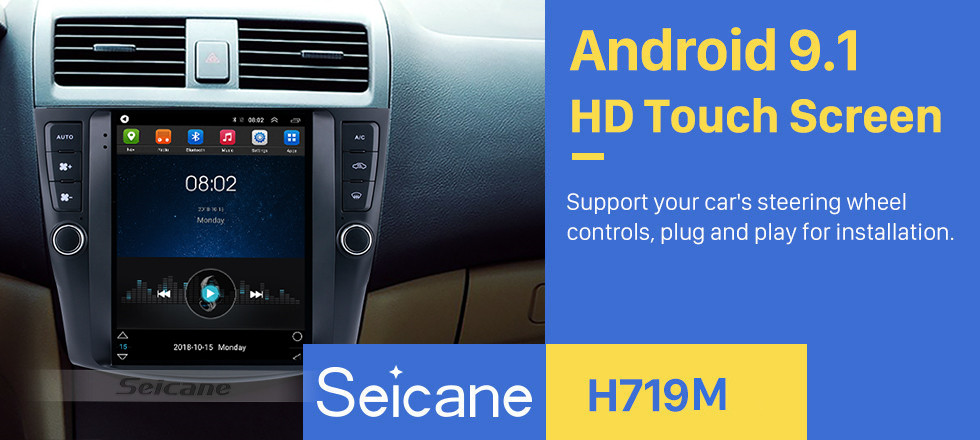 Seicane HD Touchscreen 9,7 polegadas Android 9.1 Mercado de Reposição GPS Rádio de Navegação para 2003-2007 Honda Accord 7 com Bluetooth Phone AUX FM Controle de Volante suporte DVD DVD 1080 P Vídeo OBD2 Seicane HD Touchscreen 9,7 polegadas Android 9.1 Mercado de Reposição GPS Rádio de Navegação para 2003-2007 Honda Accord 7 com Bluetooth Phone AUX FM Controle de Volante suporte DVD DVD 1080 P Vídeo OBD2