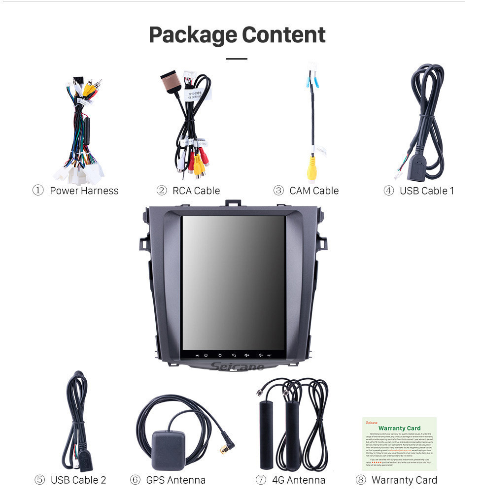 Seicane 9.7 inch Android 9.1 Multimedia Autoradio GPS Navigation System for 2006-2012 Toyota Corolla Touch Screen 4G WiFi 1080P Mirror Link OBD2 Seicane 9.7 inch Android 9.1 Multimedia Autoradio GPS Navigation System for 2006-2012 Toyota Corolla Touch Screen 4G WiFi 1080P Mirror Link OBD2