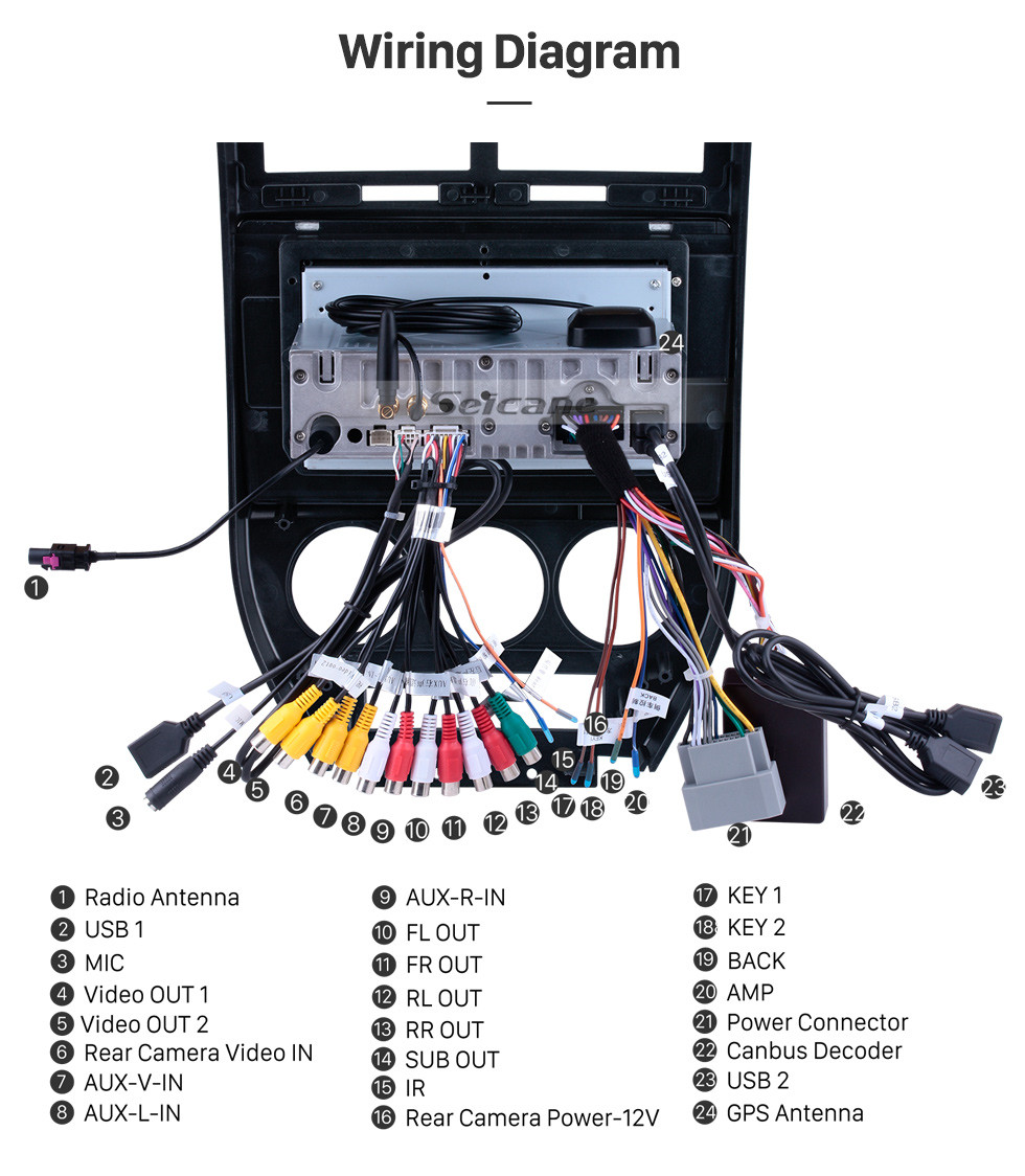 Seicane 2007 2008 2009 Jeep Compass 10.1 pulgadas Andriod 11.0 HD Touchsreen Car Radio Sistema de navegación GPS con soporte Bluetooth Carplay