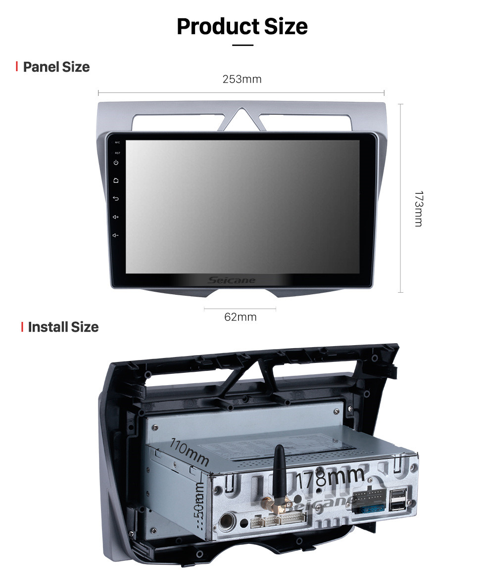 Seicane Android 11.0 HD Touchscreen 9 Zoll Für 2008 KIA MORNING / NG / PICANTO Radio GPS Navigationssystem mit Bluetooth-Unterstützung Carplay