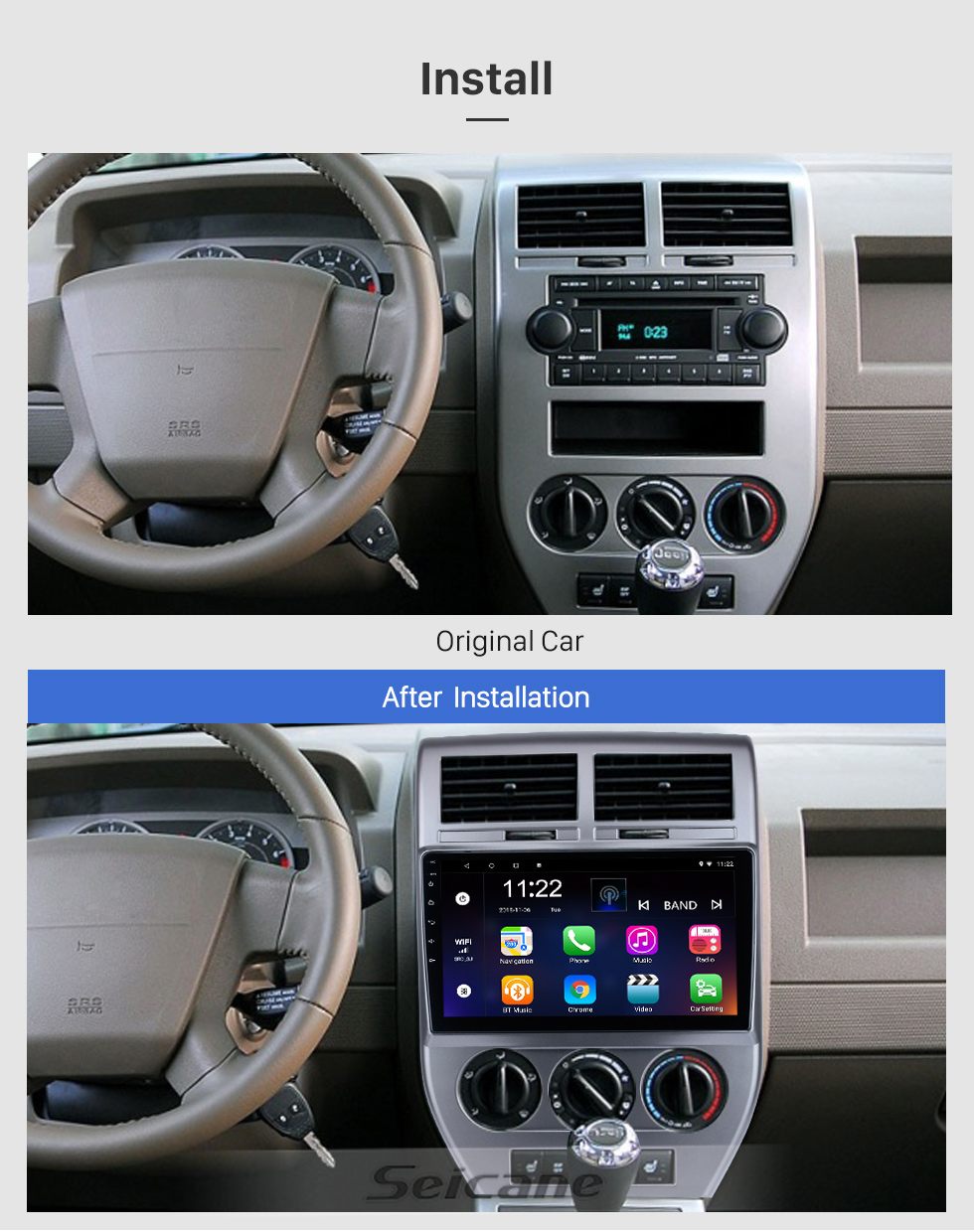 Seicane 9 Zoll Android 10.0 für 2014 Kia Soul Radio mit Bluetooth HD Touchscreen GPS-Navigationssystem unterstützt Carplay