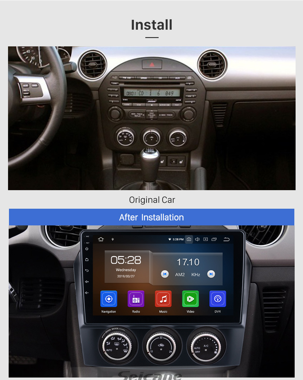 Seicane Andriod 10.0 HD Touchsreen 9 inch 2009 Mazda MX-5 GPS Navigation System with Bluetooth support Carplay Seicane Andriod 10.0 HD Touchsreen 9 inch 2009 Mazda MX-5 GPS Navigation System with Bluetooth support Carplay