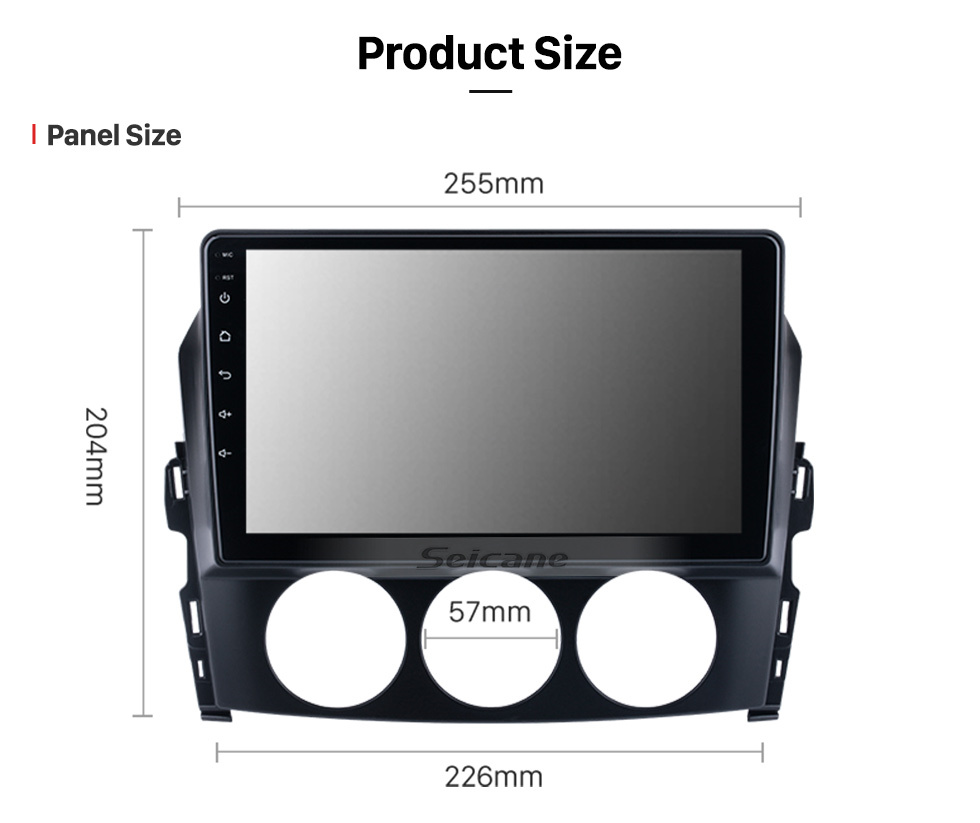 Seicane Andriod 13.0 HD Touchsreen 9 polegadas 2009 Mazda MX-5 Sistema de Navegação GPS com suporte Bluetooth Carplay