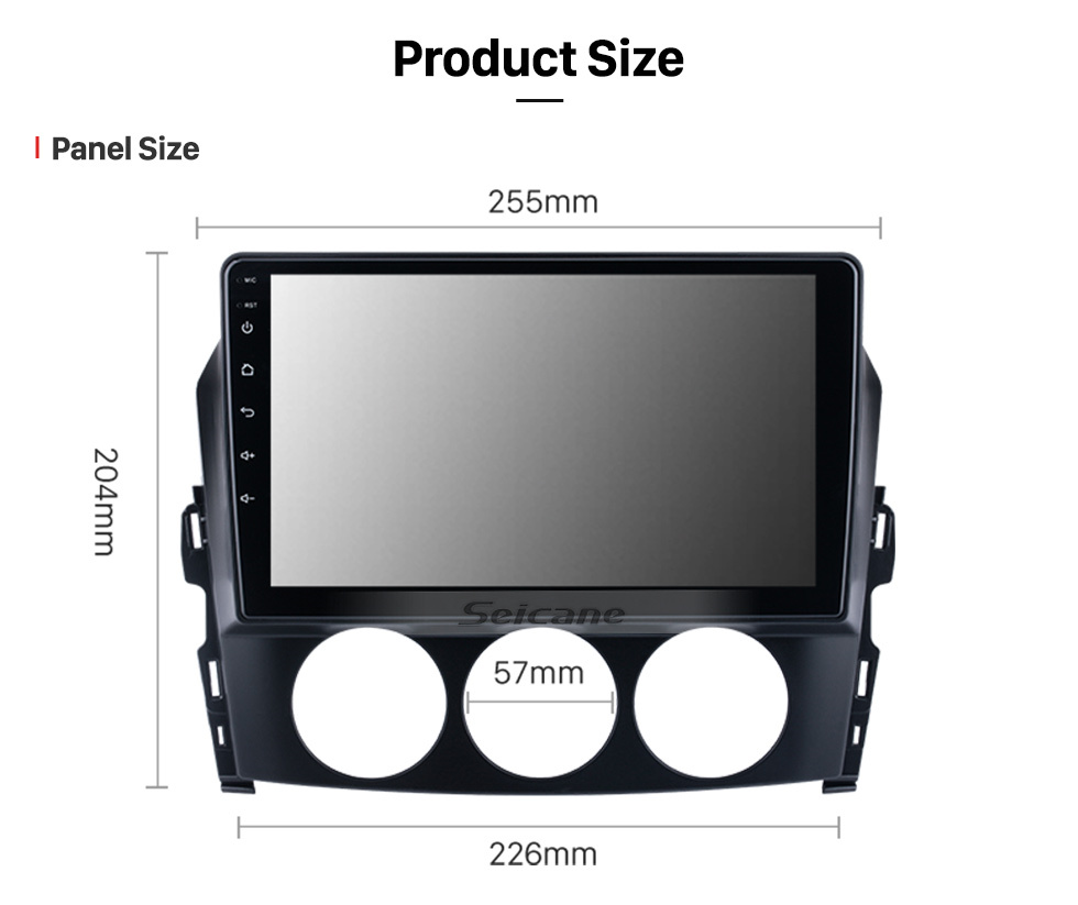 Seicane Andriod 13.0 HD Touchsreen 9 Zoll 2009 Mazda MX-5 GPS-Navigationssystem mit Bluetooth-Unterstützung Carplay