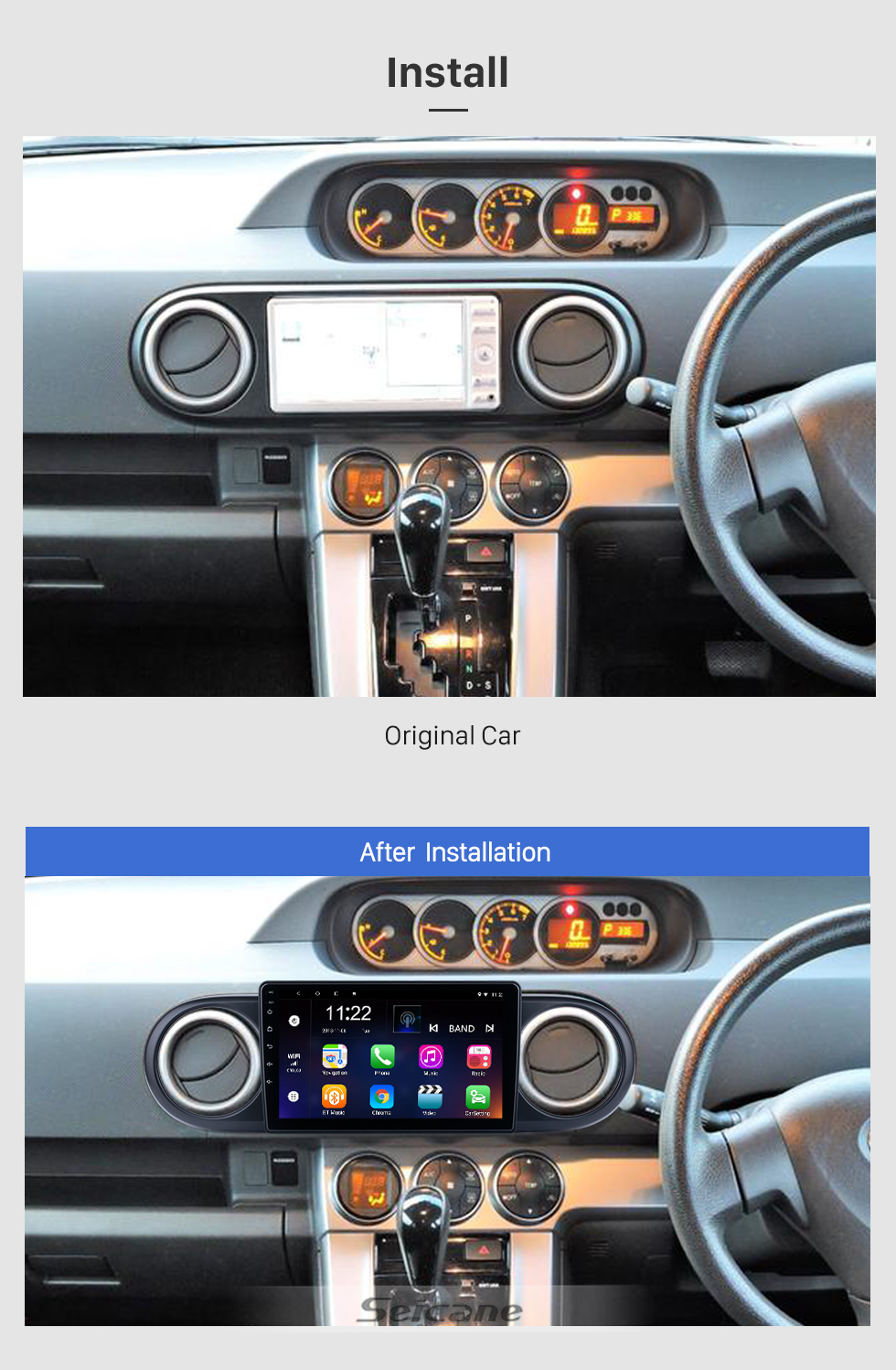 Seicane Android 10.0 HD Pantalla táctil de 9 pulgadas 2009-2017 Toyota 4 Runner Radio Sistema de navegación GPS con soporte Bluetooth Carplay