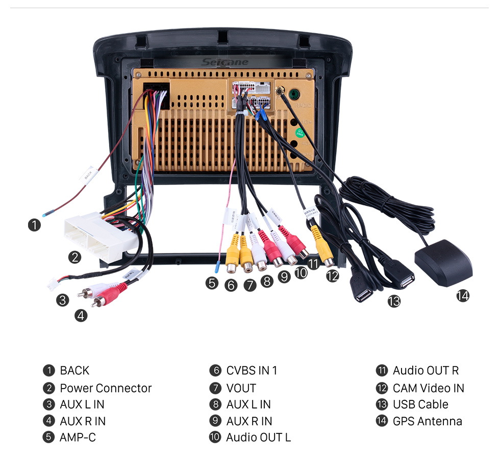 Seicane Android 12.0 HD Pantalla táctil de 9 pulgadas para 2004-2008 KIA SORENTO Radio Sistema de navegación GPS con soporte Bluetooth Carplay