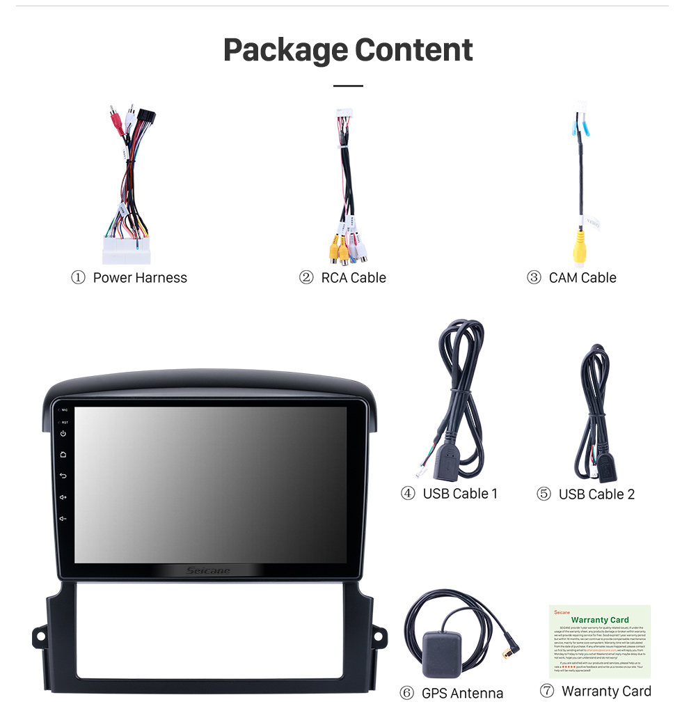 Seicane Android 12.0 HD Touchscreen 9 inch For 2004-2008 KIA SORENTO Radio GPS Navigation System with Bluetooth support Carplay Seicane Android 12.0 HD Touchscreen 9 inch For 2004-2008 KIA SORENTO Radio GPS Navigation System with Bluetooth support Carplay