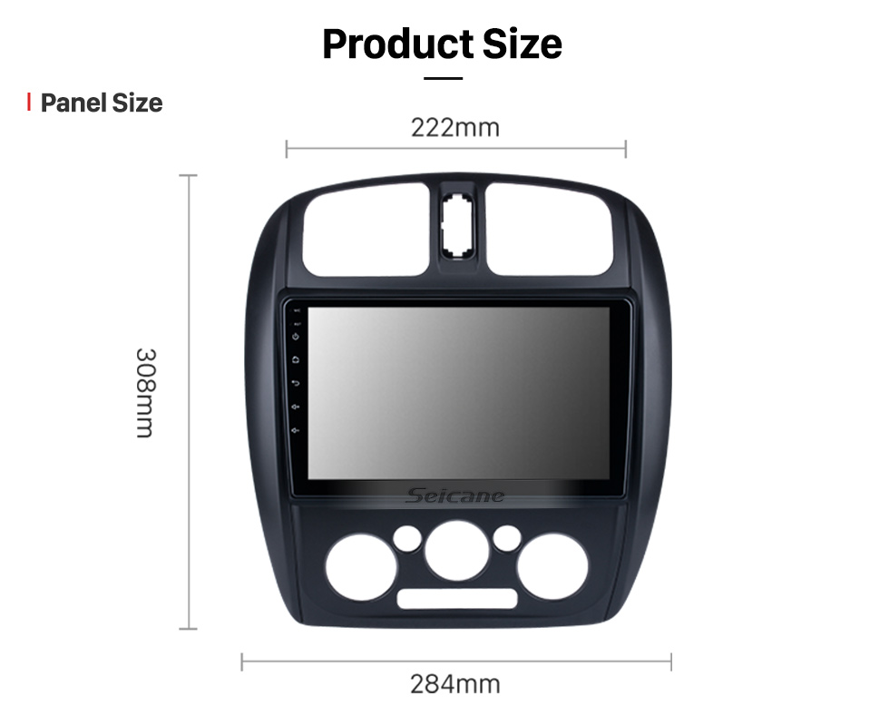 Seicane Android 10.0 HD Touchscreen 9 inch For 2002-2008 Mazda 323/FAW Harma Preema/Ford Laser Left-hand Driving car Radio GPS Navigation System with Bluetooth support Carplay Rear manual air Conditioner