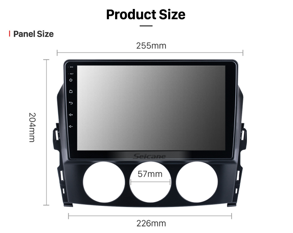 Seicane Andriod 13.0 HD Touchsreen 9 polegadas 2009 Mazda MX-5 Sistema de Navegação GPS com suporte Bluetooth Carplay