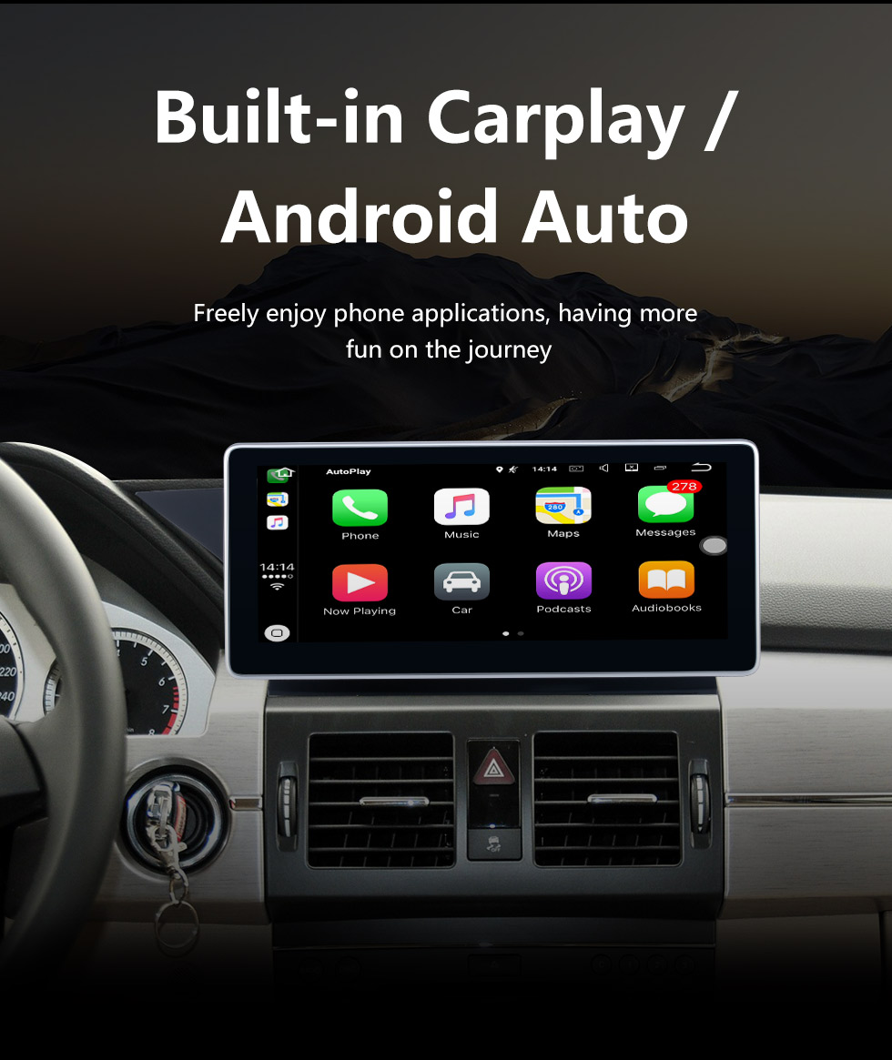 Seicane HD Touchscreen 10.25 inch Andriod 10.0 2009 2010 2011 2012 Mercedes Benz GLK car radio GPS Navigation System with Bluetooth support Carplay Seicane HD Touchscreen 10.25 inch Andriod 10.0 2009 2010 2011 2012 Mercedes Benz GLK car radio GPS Navigation System with Bluetooth support Carplay