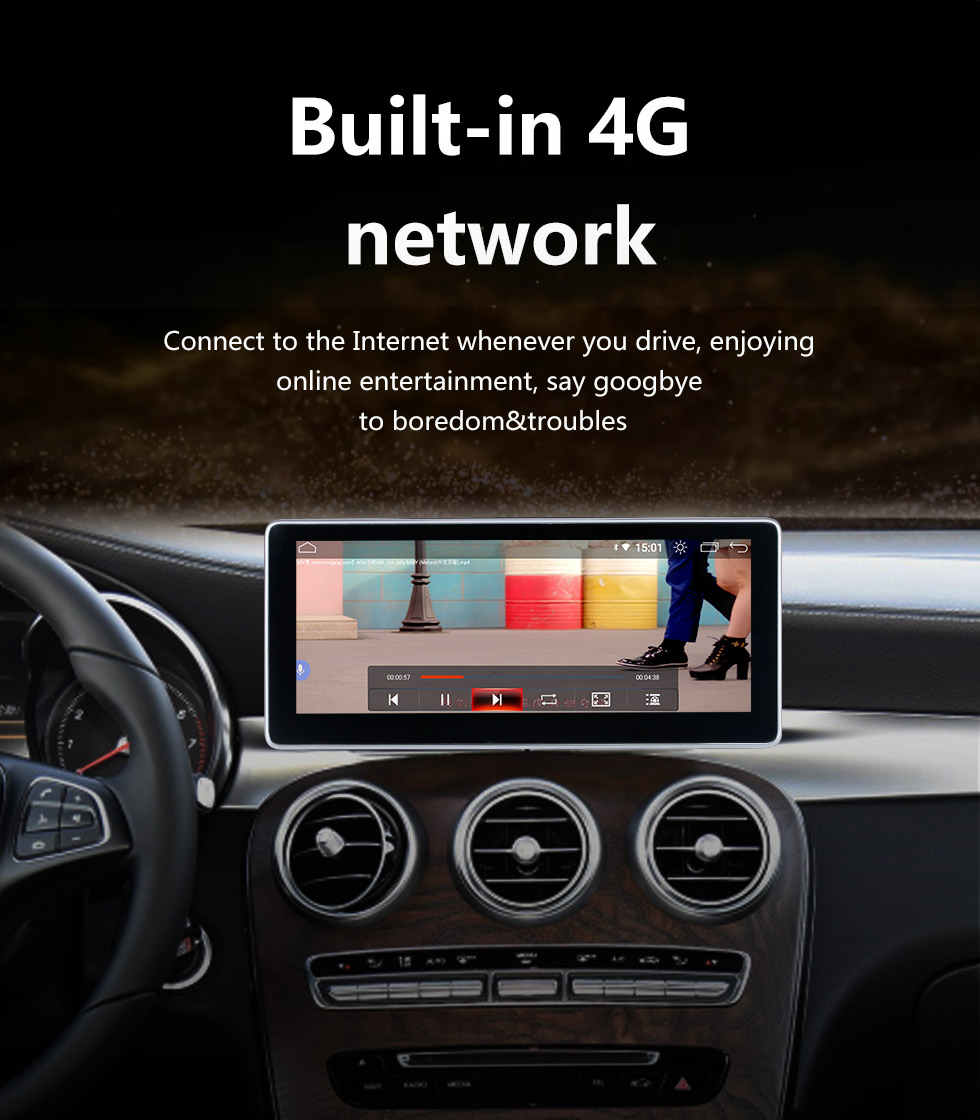 Seicane Andriod 10.0 HD Сенсорный экран 10,25 дюймов Mercedes Benz C GLC 2015-2019 GPS-навигатор с поддержкой Bluetooth Carplay