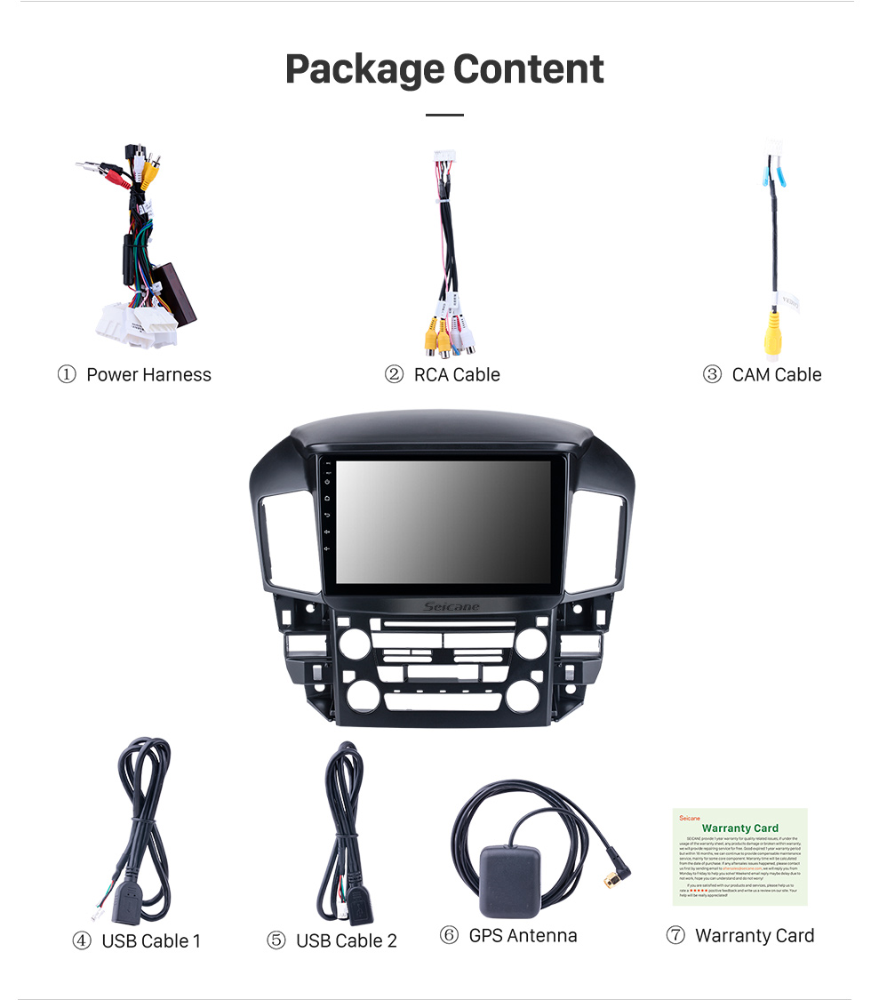 Seicane 9 inch HD Touchscreen 1997 Toyota Harrier car Radio Android 10.0 GPS Navigation System with Bluetooth support Carplay Seicane 9 inch HD Touchscreen 1997 Toyota Harrier car Radio Android 10.0 GPS Navigation System with Bluetooth support Carplay