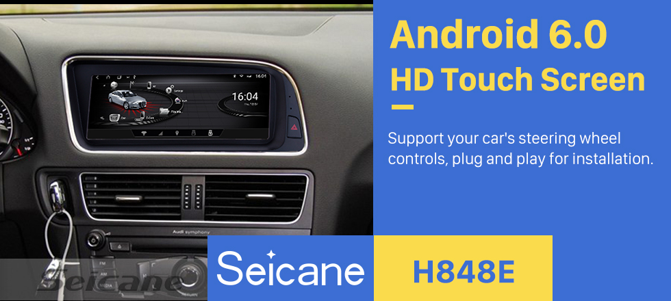 Seicane 8,8 Zoll Android 6.0 1280 * 480 Touchescreen Radio für 2009-2015 Audi Q5 GPS Navigation Upgrade Stereo FM / AM Bluetooth Musik Wifi Carplay USB Lenkradsteuerung Unterstützung DAB + Seicane 8,8 Zoll Android 6.0 1280 * 480 Touchescreen Radio für 2009-2015 Audi Q5 GPS Navigation Upgrade Stereo FM / AM Bluetooth Musik Wifi Carplay USB Lenkradsteuerung Unterstützung DAB +