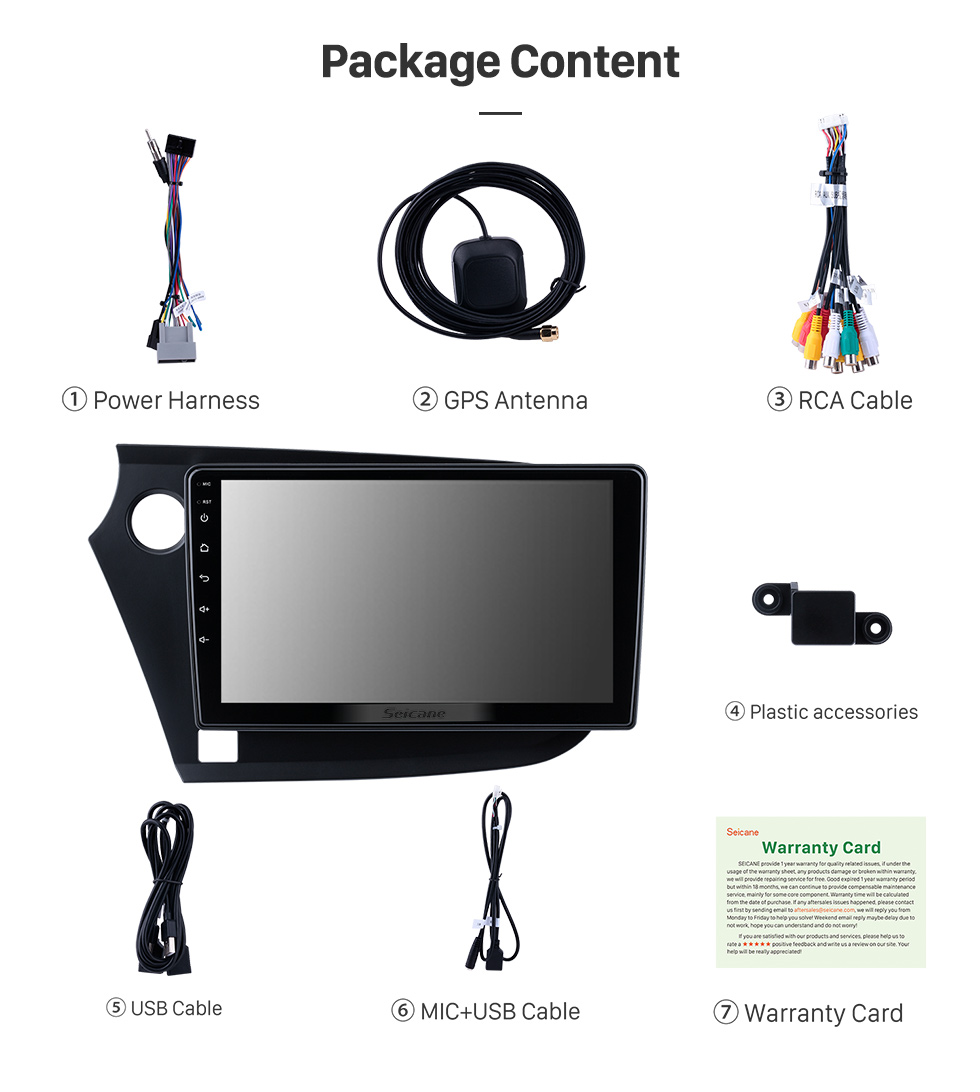 Seicane Écran tactile Android 10.0 HD 9 pouces pour système de navigation GPS Radio Honda Amaze 2014-2017 avec prise en charge Bluetooth Caméra arrière Carplay Seicane Écran tactile Android 10.0 HD 9 pouces pour système de navigation GPS Radio Honda Amaze 2014-2017 avec prise en charge Bluetooth Caméra arrière Carplay