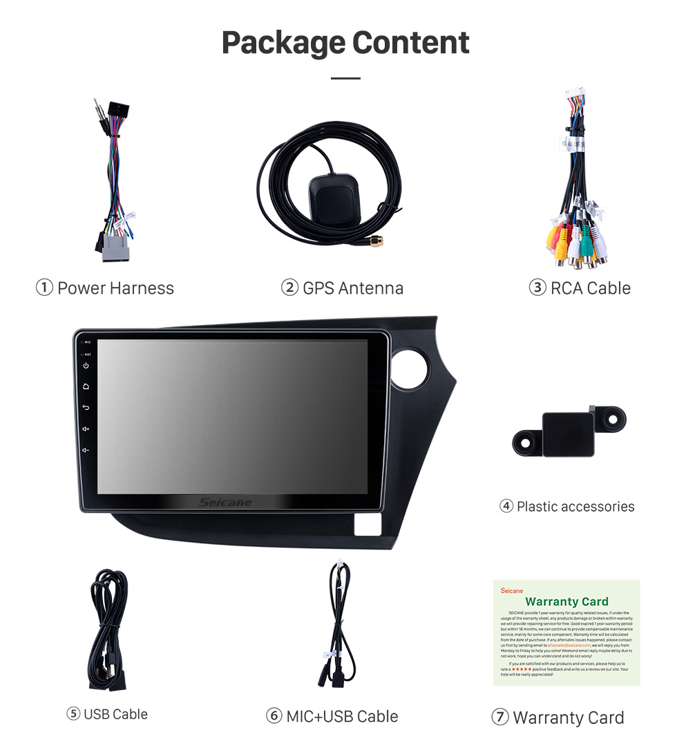 Seicane Écran tactile Android 10.0 HD 9 pouces pour système de navigation GPS Radio Honda Amaze 2014-2017 avec prise en charge Bluetooth Caméra arrière Carplay Seicane Écran tactile Android 10.0 HD 9 pouces pour système de navigation GPS Radio Honda Amaze 2014-2017 avec prise en charge Bluetooth Caméra arrière Carplay