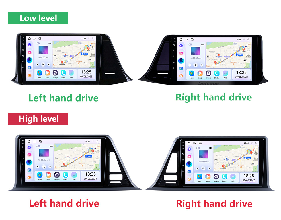 Seicane OEM 9 pouces Android 12.0 pour Radio Toyota C-HR RHD High Version 2018 avec Bluetooth HD à écran tactile Système de navigation GPS compatible Carplay DAB +